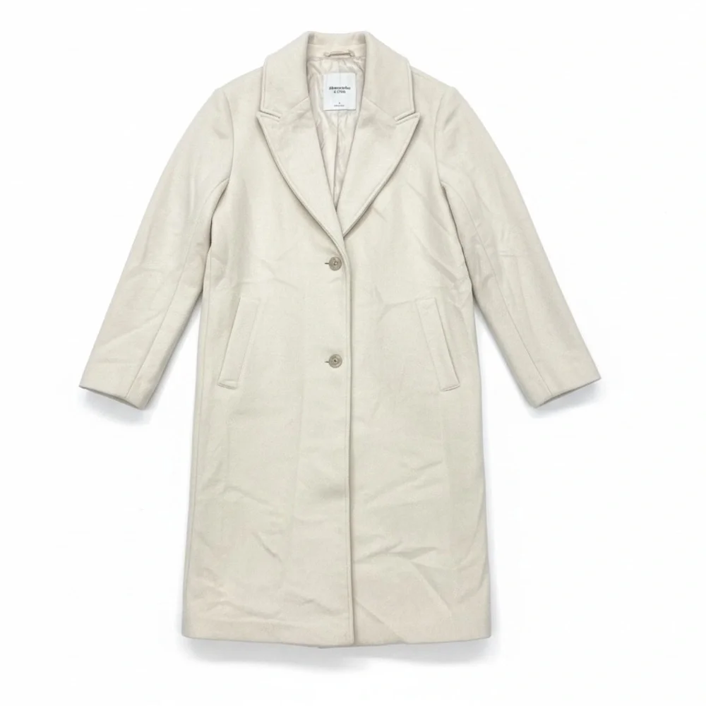 Abercrombie & Fitch Wool Blend Tailored Topcoat NWOT Size Large - Picture 10 of 10
